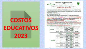 COSTOS EDUCATIVOS 2023
